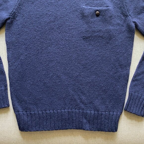 Polo Ralph Lauren Men's New Hunter Navy Merino Wool Sweater Size Medium - Picture 3 of 14